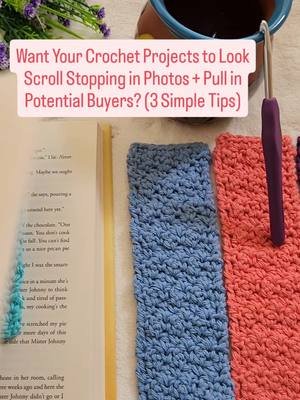Ready to crochet professional-looking projects that you can sell (or gift) with confidence?⬇️ Grab my guide - Picture Perfect Crochet - on my profile! If you want people to buy your crochet pieces, they need to see them and fall in love with them first, which means they need to look attractive enough to stop the scroll. (Online or in real life.) Here are a few small tweaks to instantly make your projects look more professional and beautiful - so they make potential buyers pause and take notice: ✨ Straighten those edges. Think of edges like a frame for your art. Messy, lopsided edges distract from the beauty of the stitches - and they can be really obvious in photos. Be sure to count the start and end of each row correctly  and tighten up your turning chain to avoid that unsightly bump on the edges.  I share some of my quickest and most effective hacks for straight edges (including why paperclips and hair claws are going to be your crochet holy grail) inside my Picture Perfect Crochet Guide which you can grab on my profile! ✨ Upgrade your finishing technique. I know weaving in your ends isn’t the most glamorous part of crochet - but this step matters - a lot.  Buyers notice if ends are popping out or if seams look bulky.  A clean border, invisible joins, or even just hiding your ends a little more intentionally can take your project from “cute hobby” to “Wow, do you sell those?” Which is why, as a bonus inside my Picture Perfect Crochet Framework I give you my tutorial on seamless yarn joins. ✨ Choose photo-friendly yarn colors. Not all yarn looks good in photos.  Some colors wash out, others make your stitches disappear.  And some are really hard to match props and backgrounds with. Stick with yarns that showcase the texture of your project and stitches.  Avoid very light colors and very dark colors because both are difficult to photograph. Bright colors and medium tones will make your stitches shine and your photos scroll-stopping.  You can still use earthy colors or neutrals - the trick is using shades that show up well on camera. These small details are what set sellers apart from hobbyists.  Buyers may not know why your piece looks more polished, but they’ll feel it. 🧶 Want more tips for creating quickly creating polished pieces and getting more eyes on them (without Etsy)?  Follow me — bcuz that's kinda my jam! 🧣 And if you want an easy to follow guide with my process for crocheting professional pieces you can sell with confidence - Grab Picture Perfect Crochet on my profile! Enjoy,  Leisha 💕 #crochetsmallbusiness #crochettiktok #onlinemarketing #beginnercrochet #etsysellers 