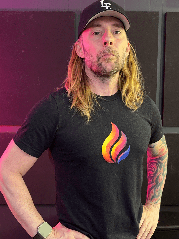 Flame Triblend T-Shirt Black Heather product image (1)