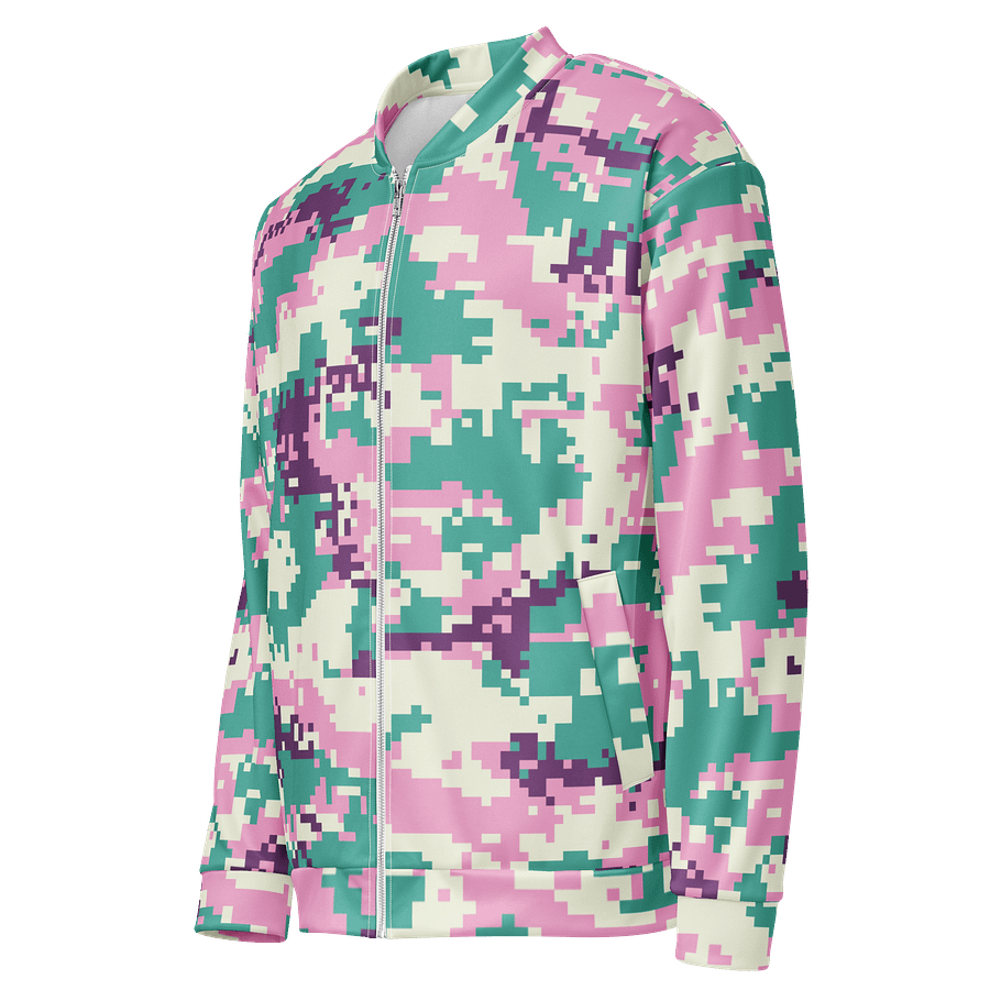 Pixelated Camo Dreams Bomber Jacket product image (3)