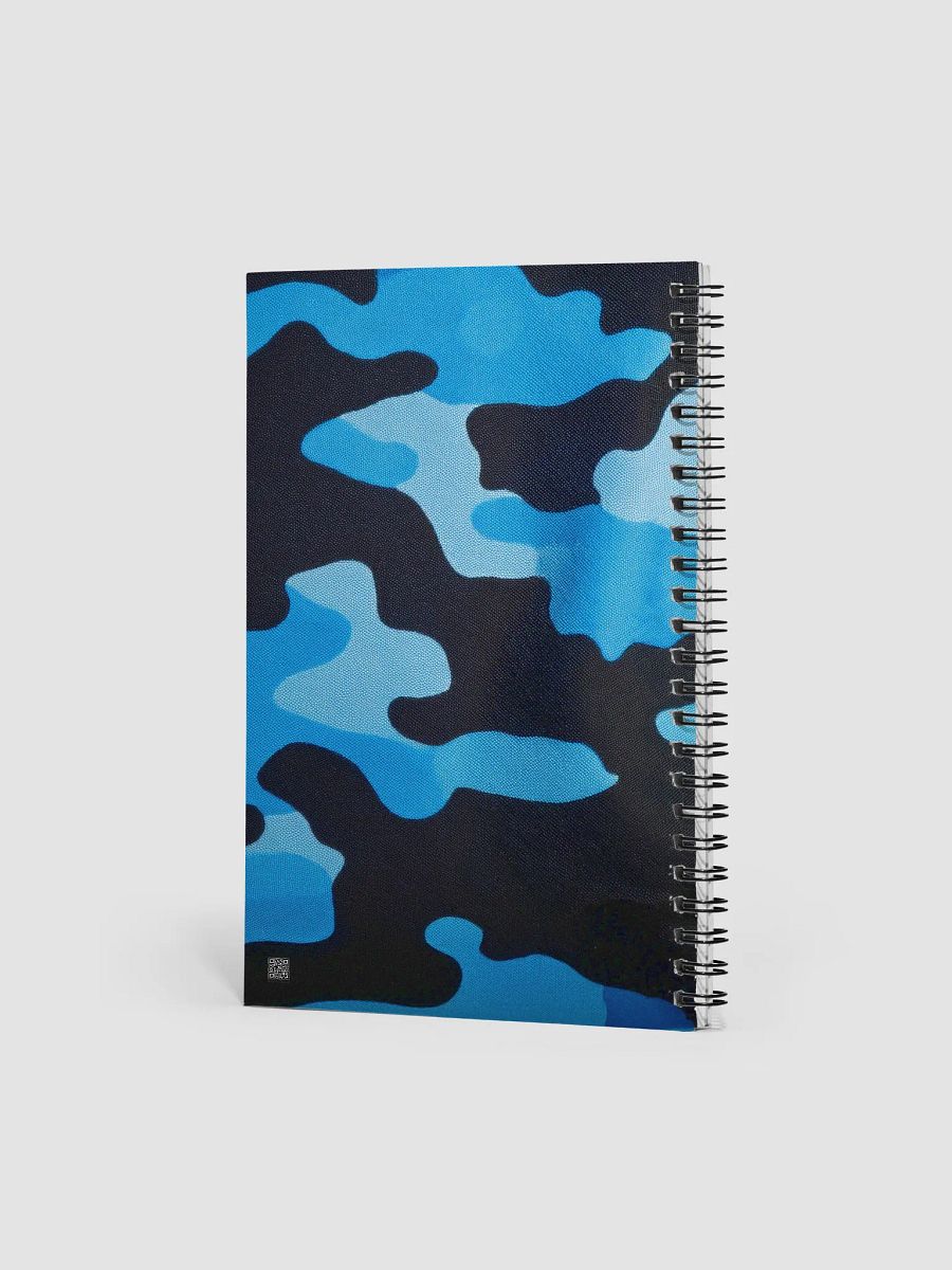 Spiral Notebook black and light blue camo product image (2)