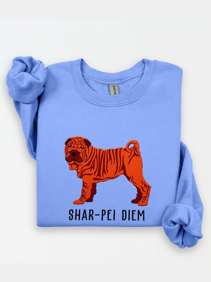 Shar-Pei Diem(2) Sweatshirt (Embroidered) of a Chinese Shar-Pei(Red) product image (1)