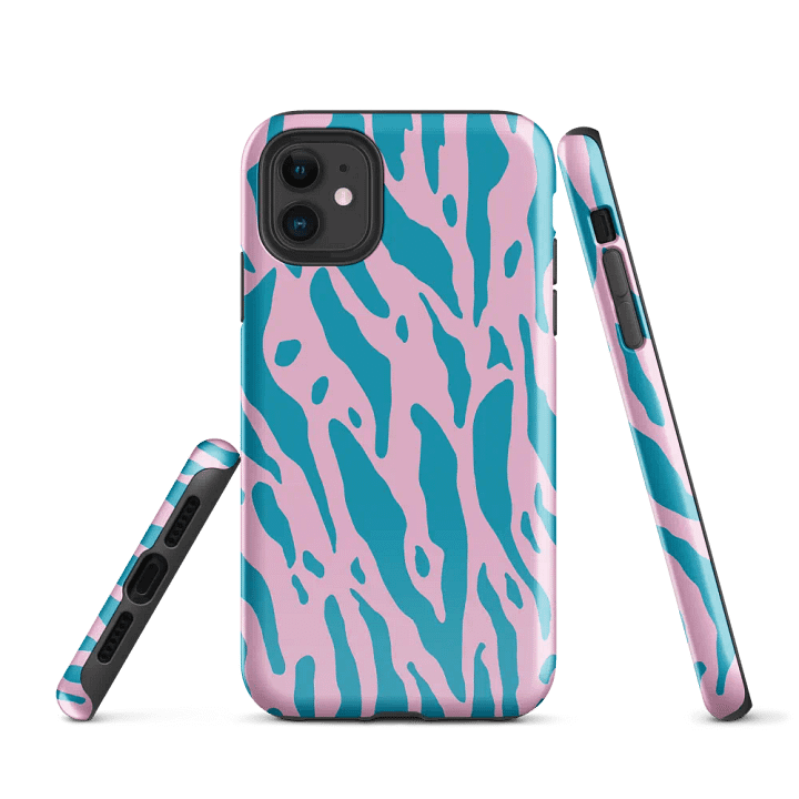 Blue Abstract Animal Print iPhone® Tough Case product image (1)