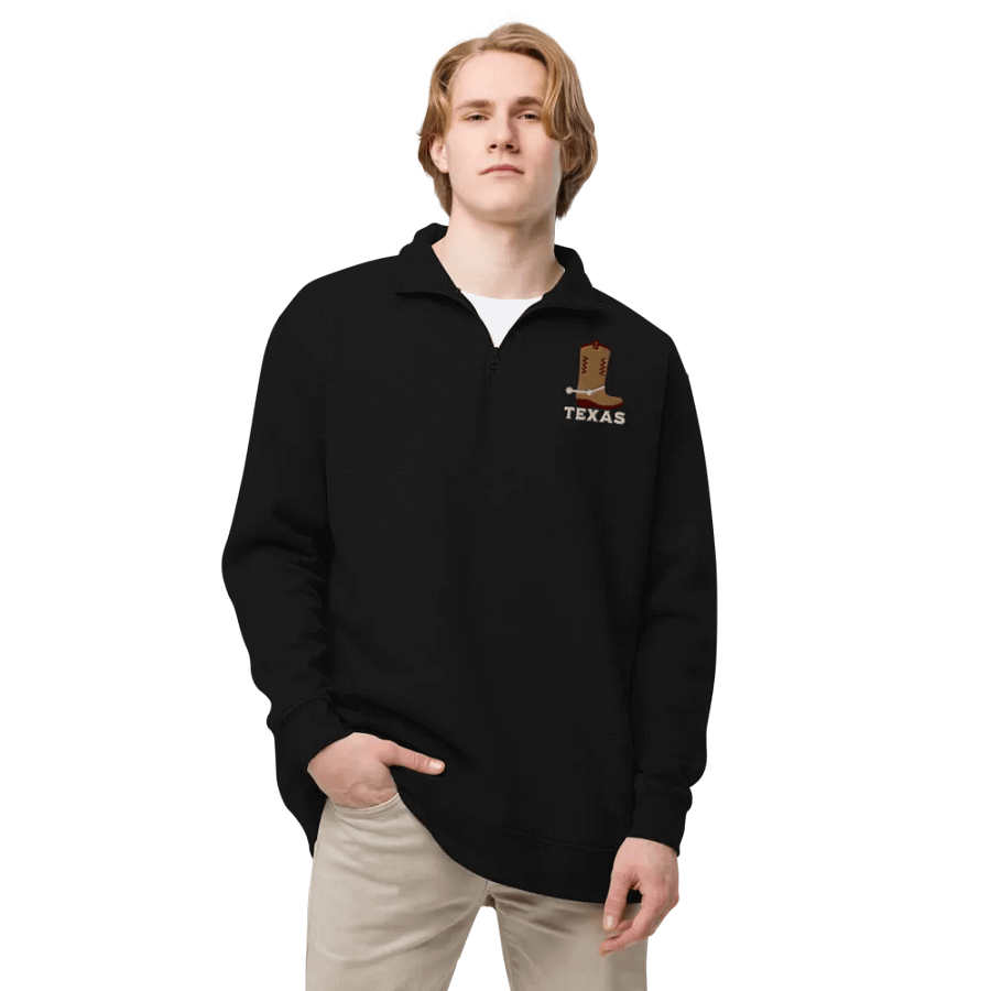 Texas Cowboy Boot Embroidery Half Zip product image (5)