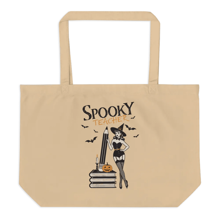 Spooky Teacher Organic Tote Bag product image (6)