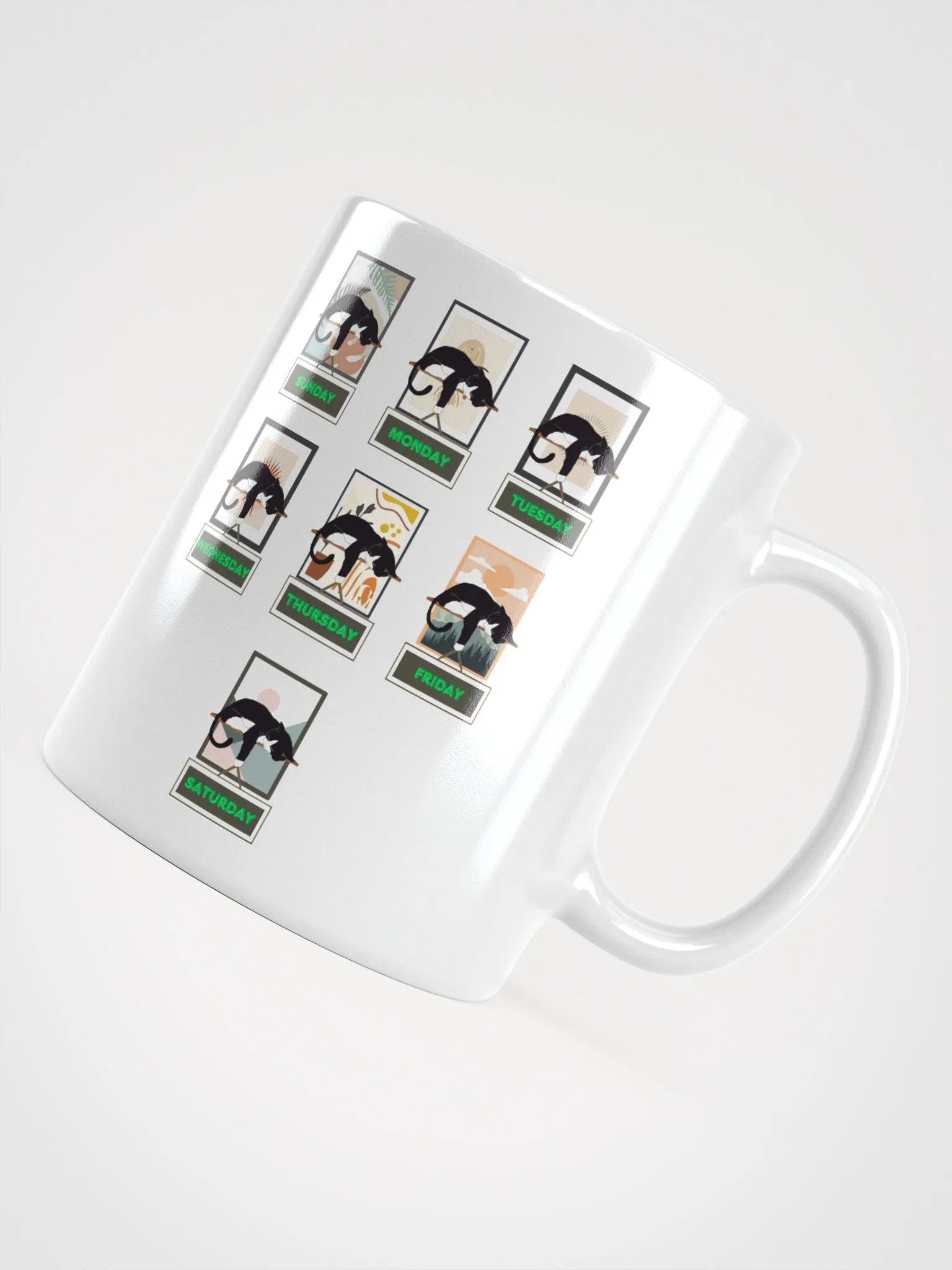 Cats Days of The Week White Mug product image (11)