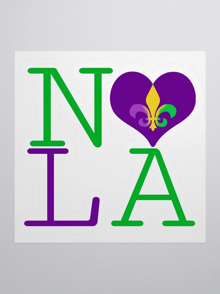 I LOVE NOLA **BIGSHOT STICKER** (MARDI GRAS) product image (1)