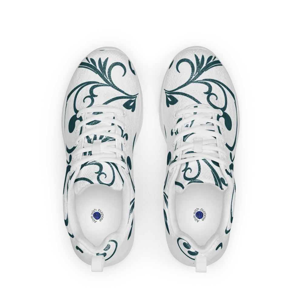 Teal Twirls Women's Athletic Sneakers product image (1)