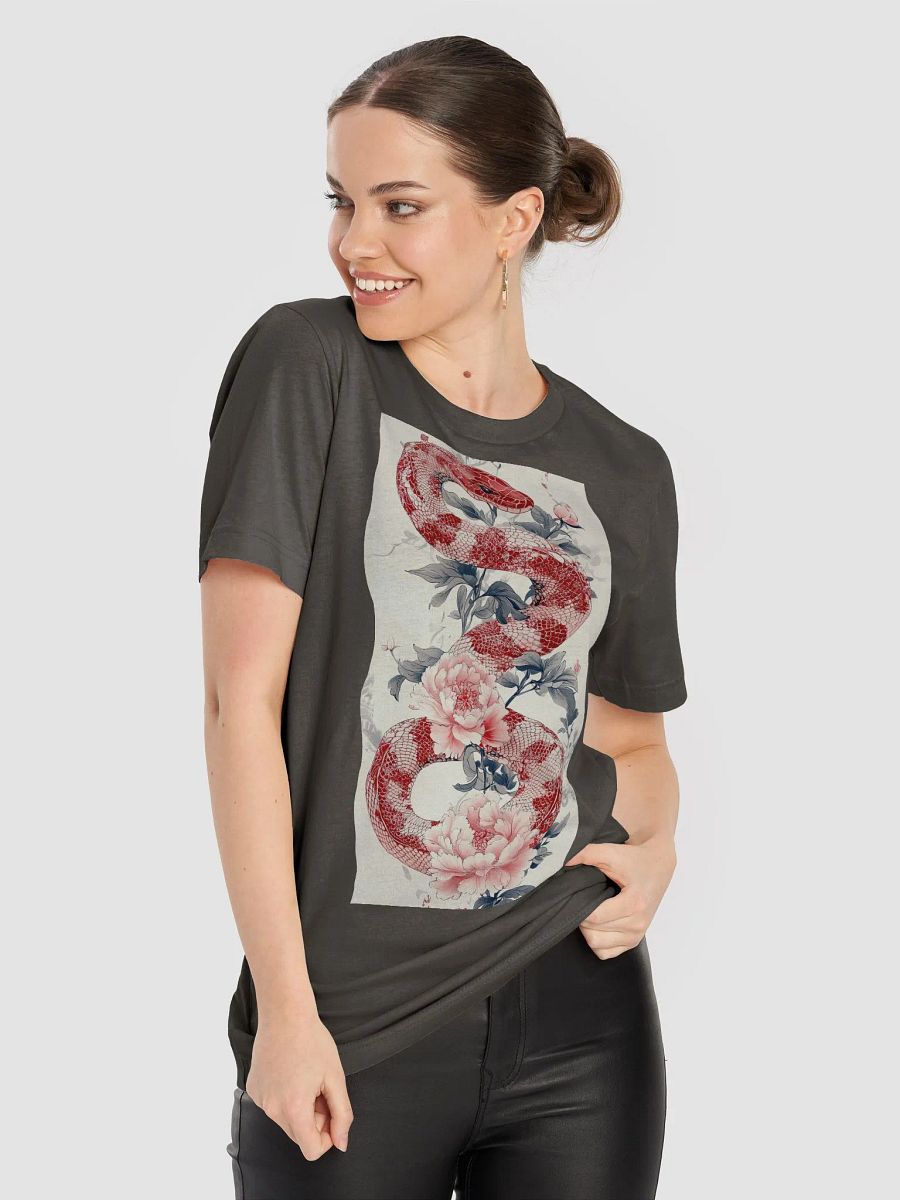 Red and Pink Floral Snake Supersoft Tee product image (51)