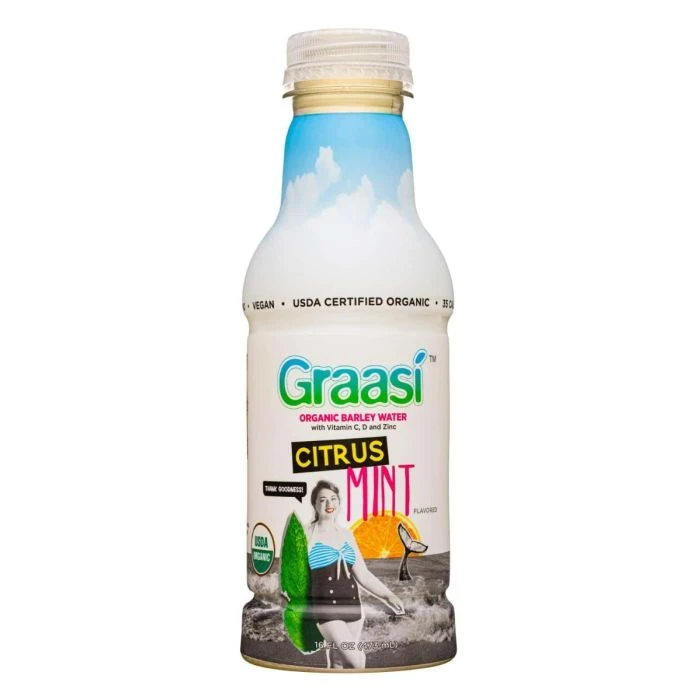 Graasi: Citrus Mint Barley grass water 16oz product image (1)
