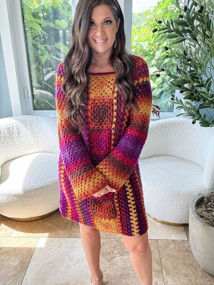 Retro Granny Dress Crochet Pattern product image (1)