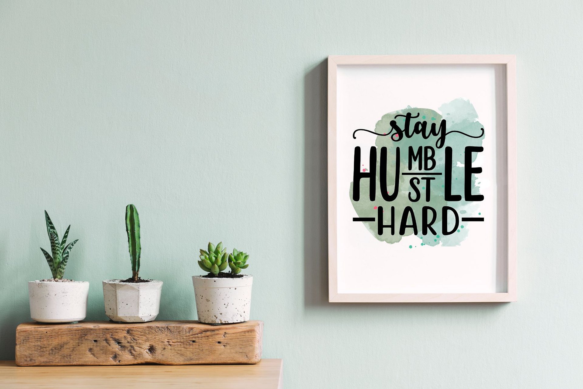 Watercolor Inspirational Work/Hustle Quote Card product image (4)
