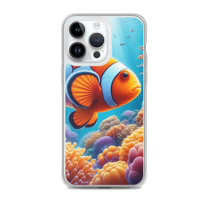 Tropical Clownfish Clear iPhone® Case |AI Design product image (2)