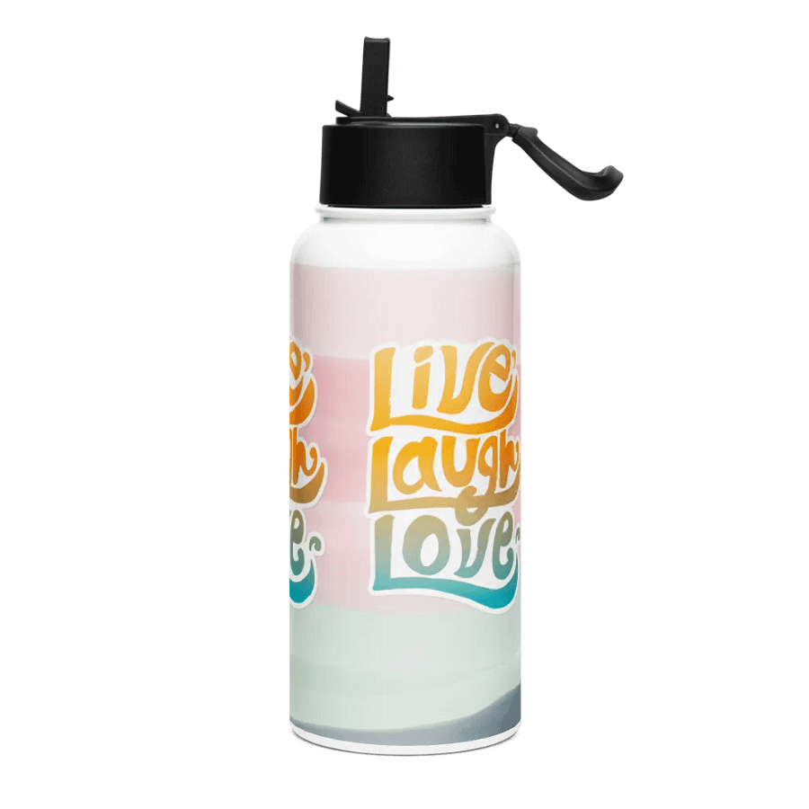 Gradient Live Laugh Love Stainless Steel Water Bottle product image (3)