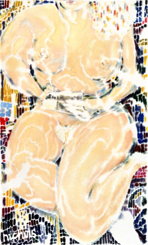 Woman Writer (1988) on canvas (32" x 48") product image (1)