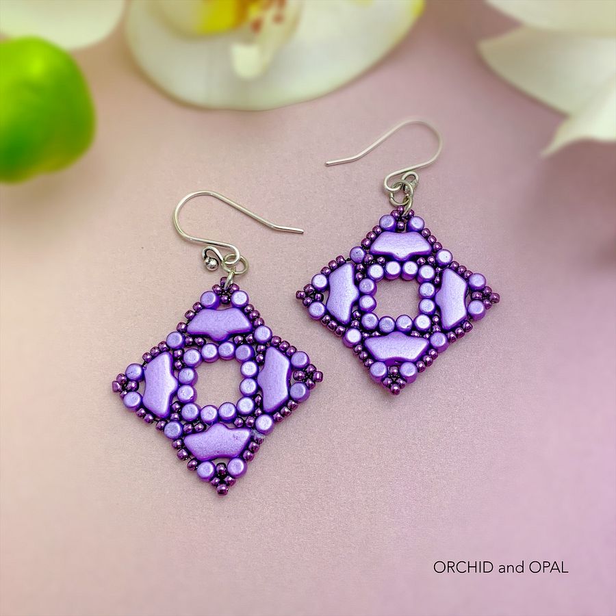 Digital Beading Pattern – Ravenna Mosaic Beaded Earrings product image (4)