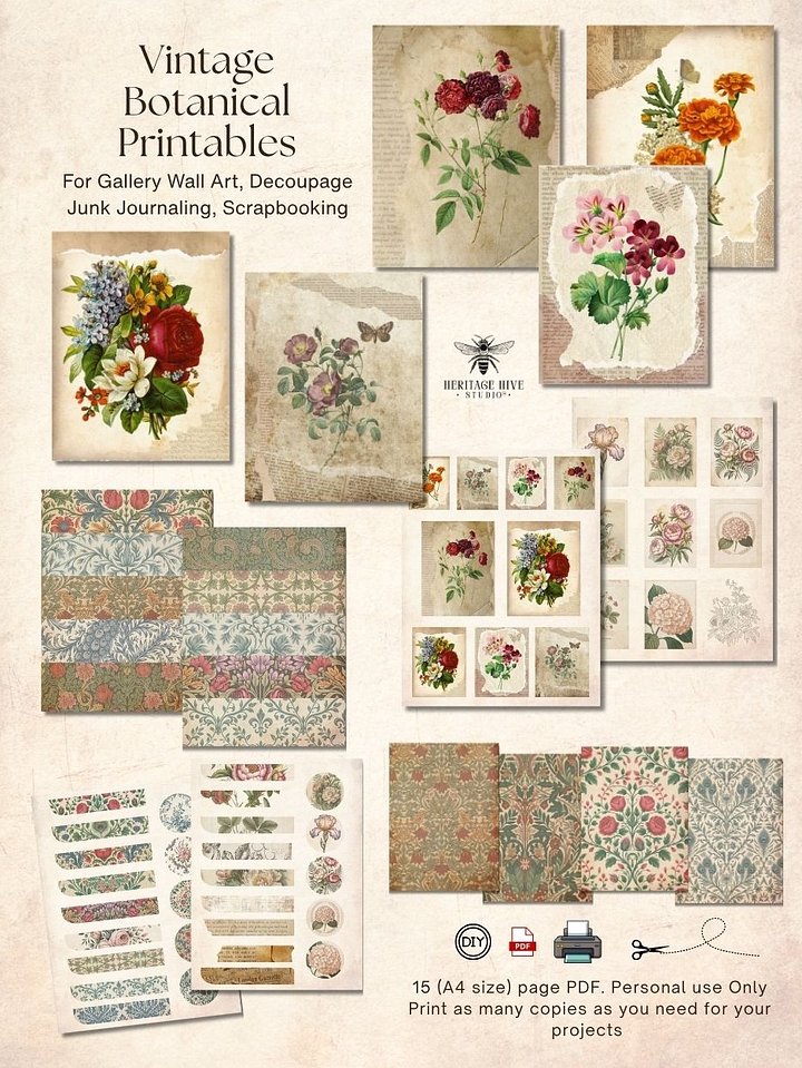 Vintage Botanical Printables product image (1)