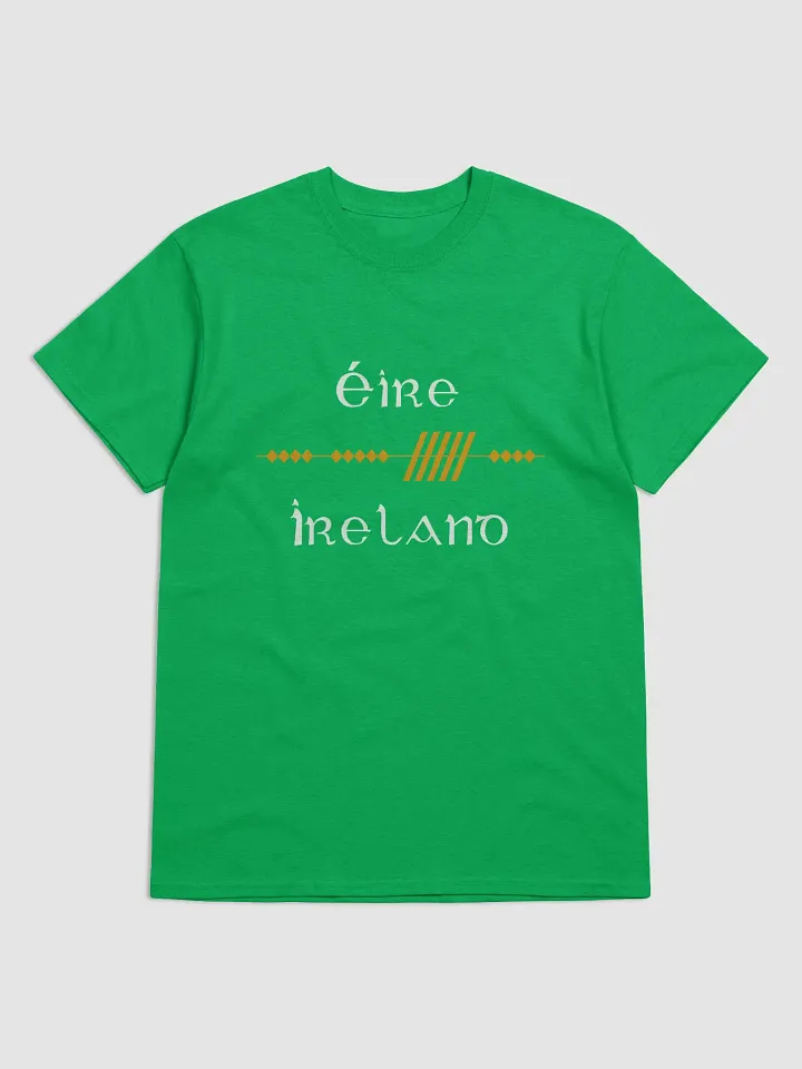 Ireland/Éire Scholastic style Ogham Green Printed T-shirt product image (1)