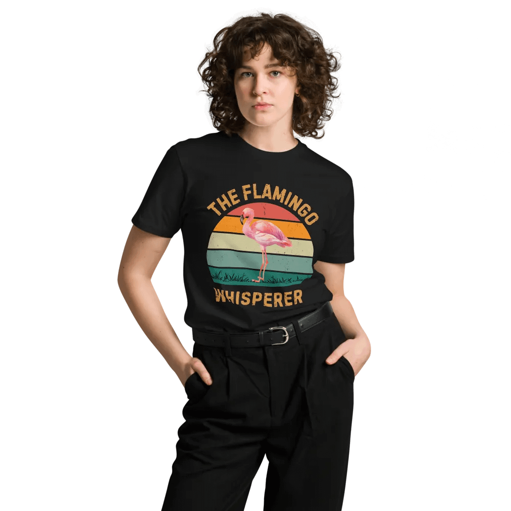 Flamingo Whisperer Unisex Premium T-Shirt product image (6)