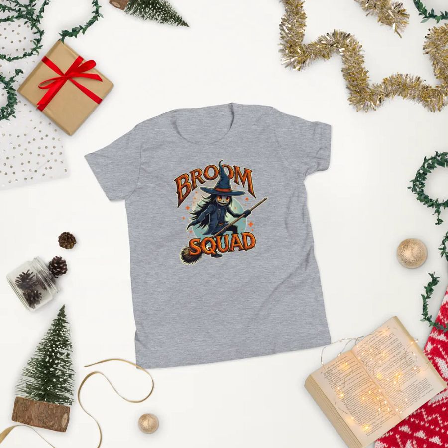 Witchy Broom Squad Youth Tee product image (6)