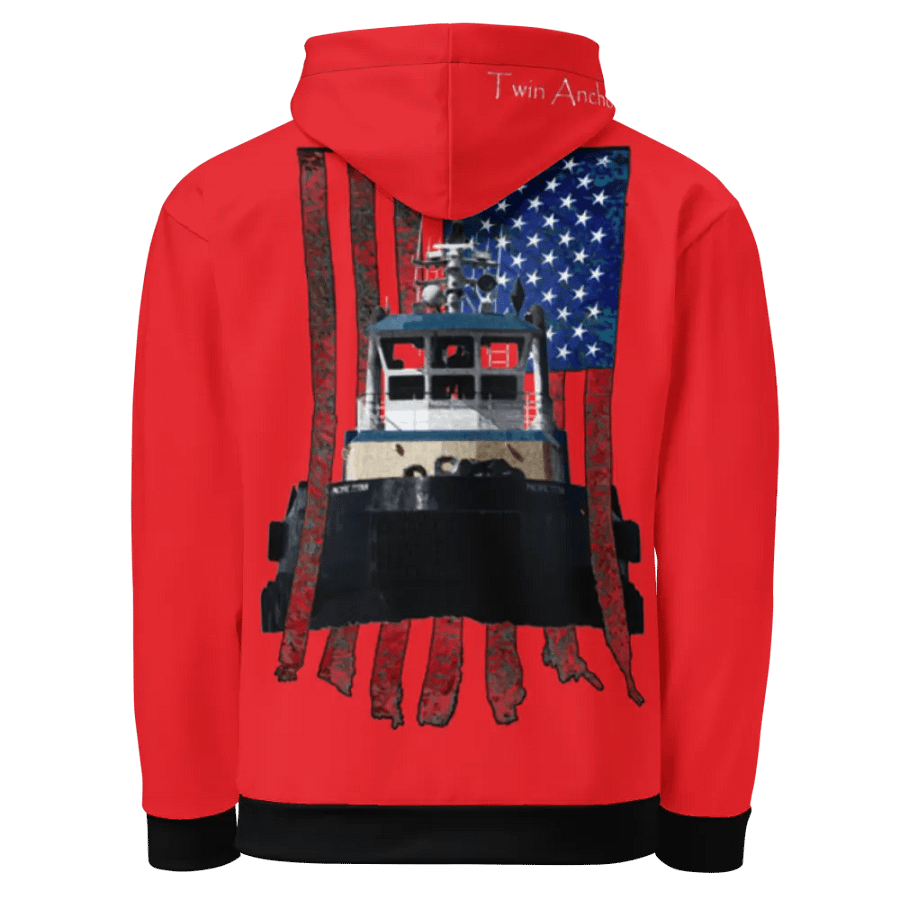 Red Pacific Titan & CE Flage Hoodie product image (1)