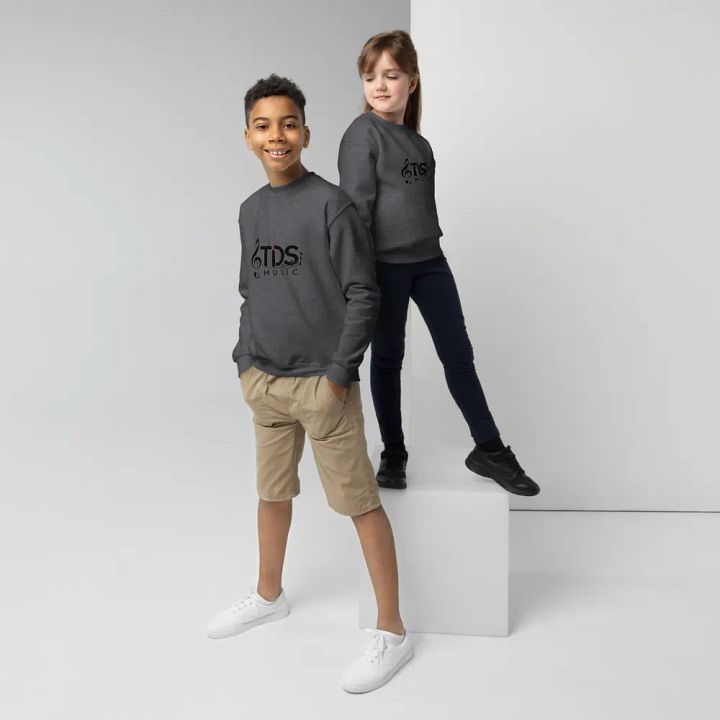 TDS Music Youth Crew Neck Sweatshirt in Blue, White, Black, Red, Gray (XS-XL) product image (1)