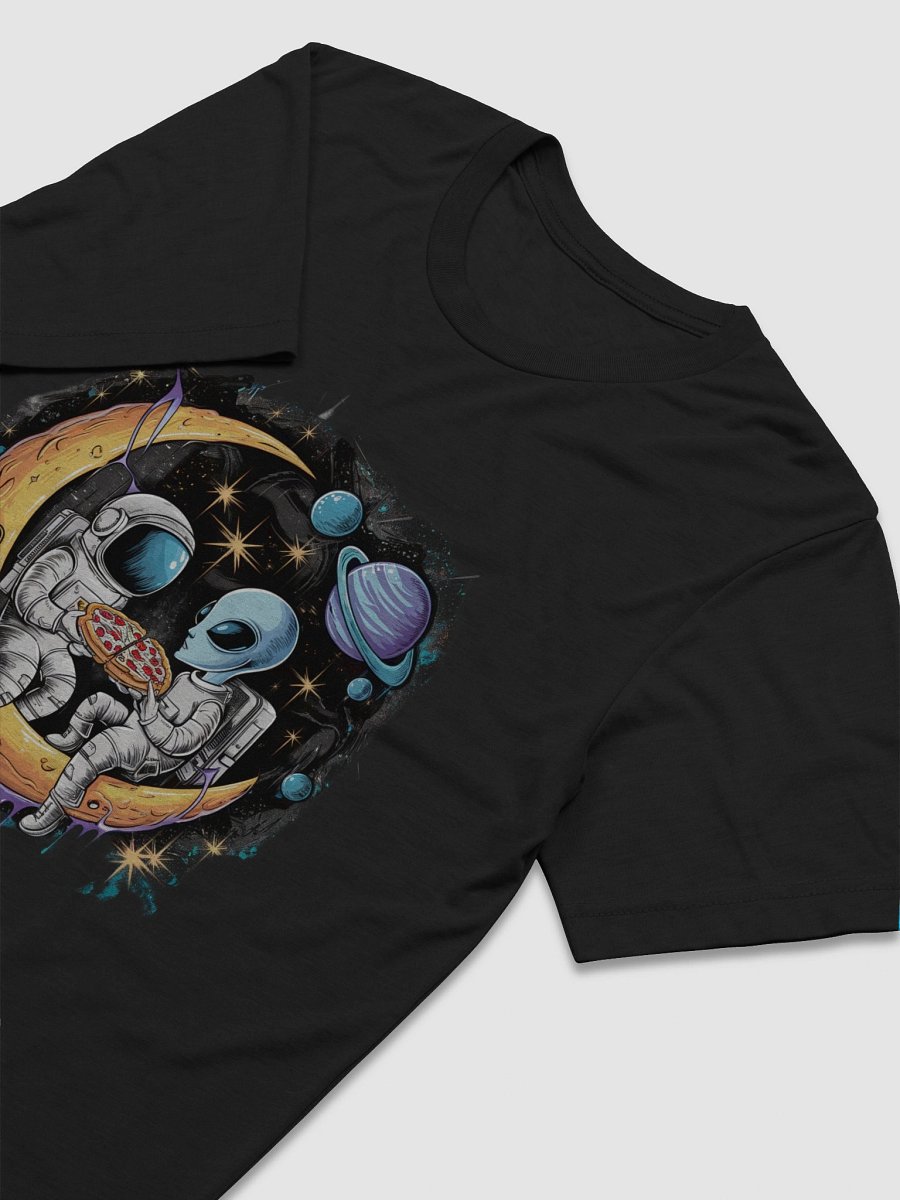 Space Pizza Party: Astronaut and Alien Enjoy a Slice on the Moon for Sci-Fi Lovers T-Shirt Hodies mens womens fit many item,color,size product image (6)