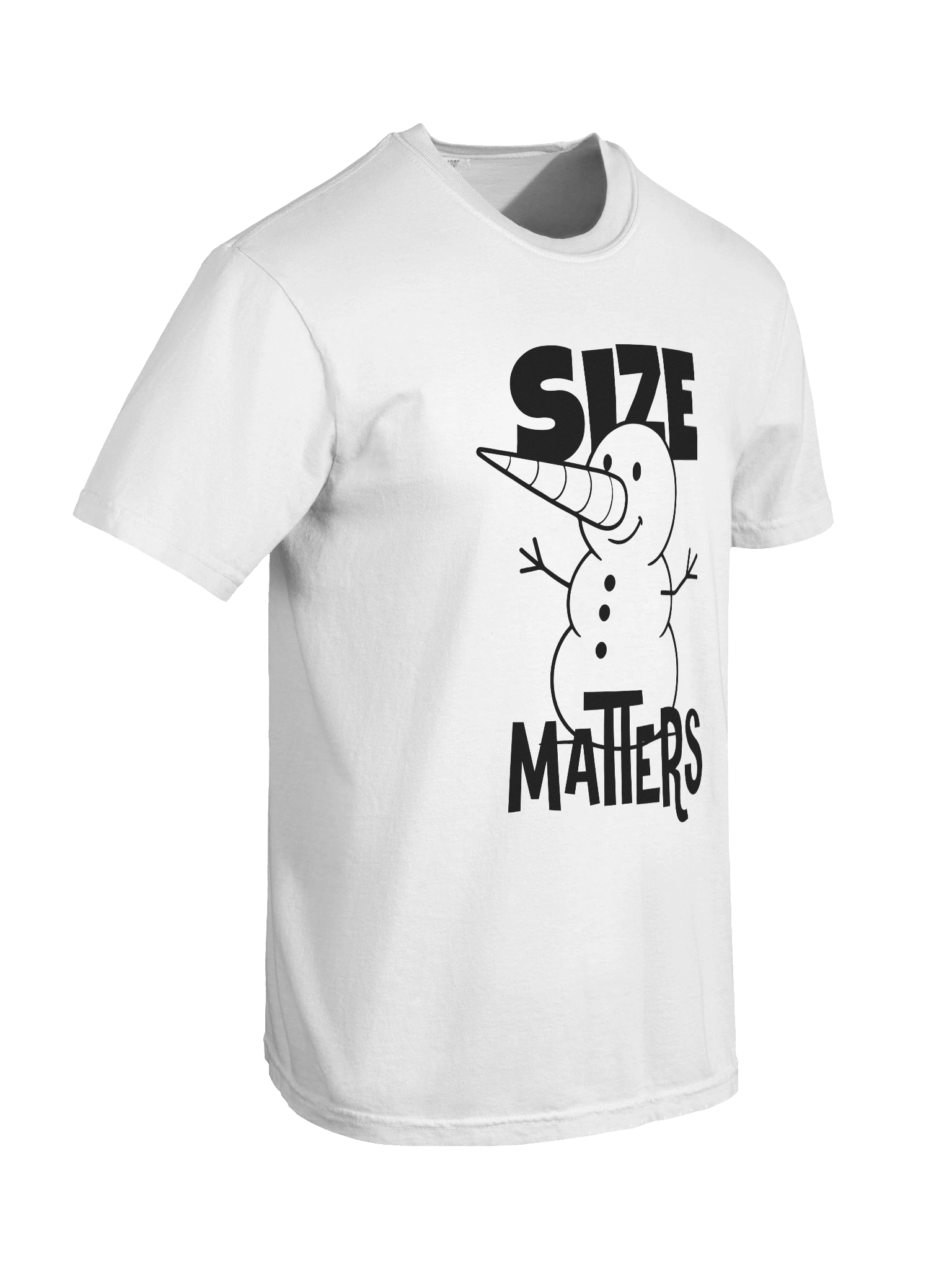 "Size Matters" Snowman Carrot T-Shirt | Funny Adult Humor Christmas Tee product image (8)