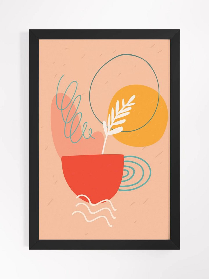 Whimsical Geometric Botanical Poster product image (3)