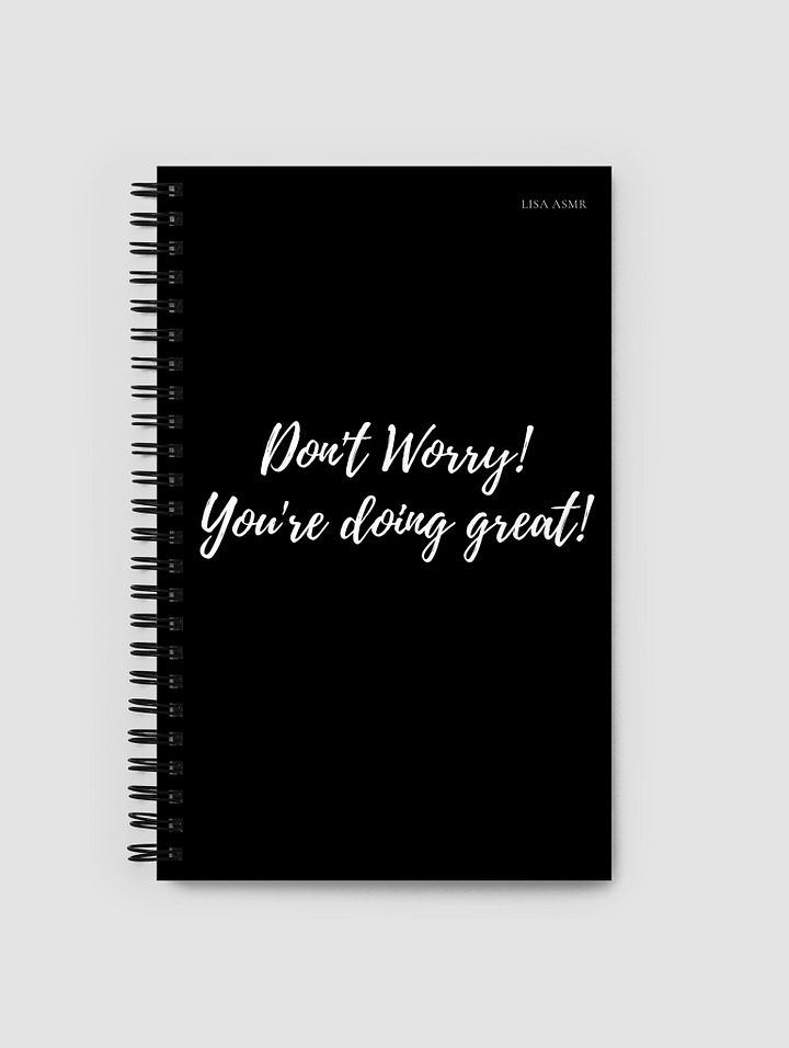 LISA ASMR - Don't Worry! Spiral Notebook (Black) product image (1)