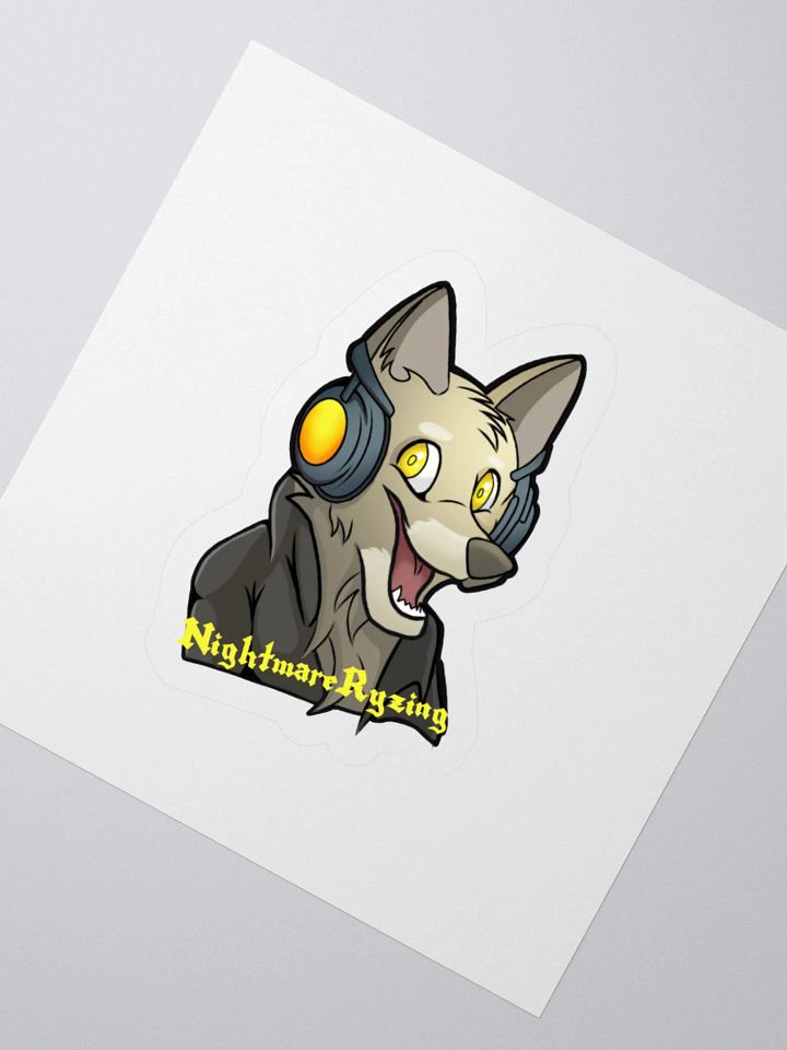NightmareRyzing Smiling Wolf Headphones Sticker product image (2)