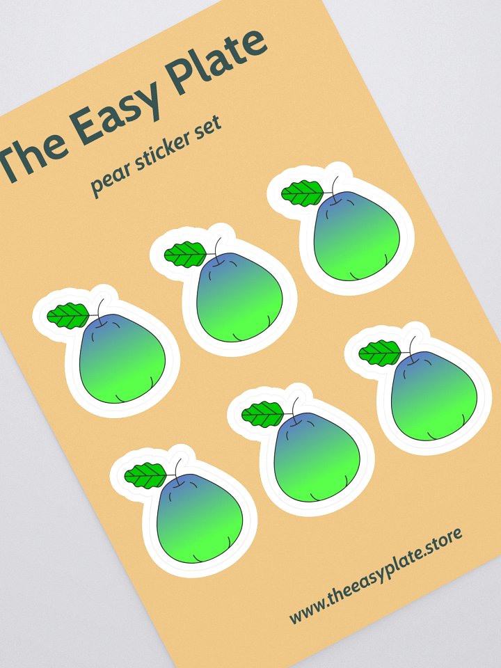 Pear-fect Gradient Sticker Sheet Orange Background product image (1)