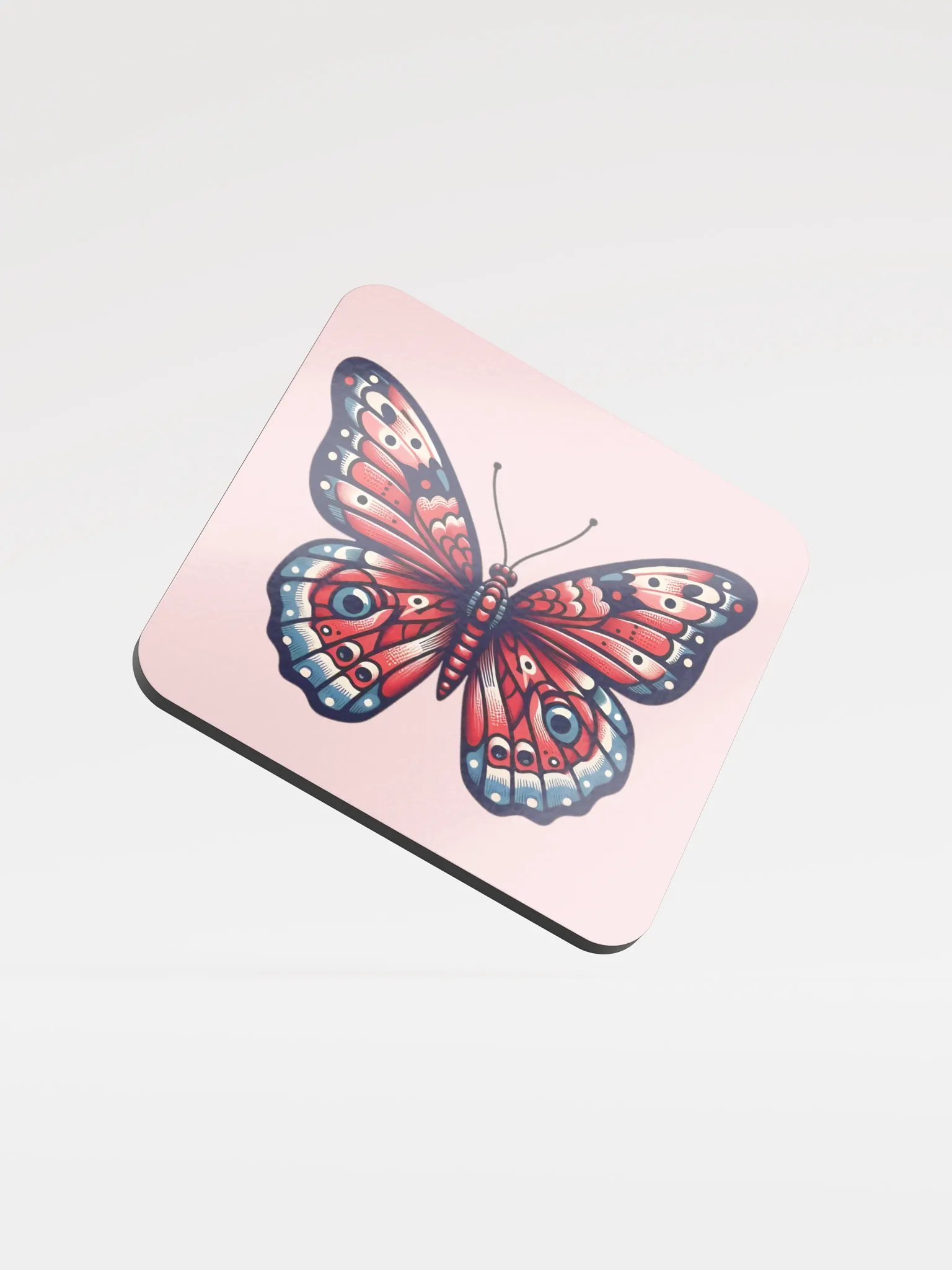 Red Admiral Butterfly Cork Coaster product image (2)