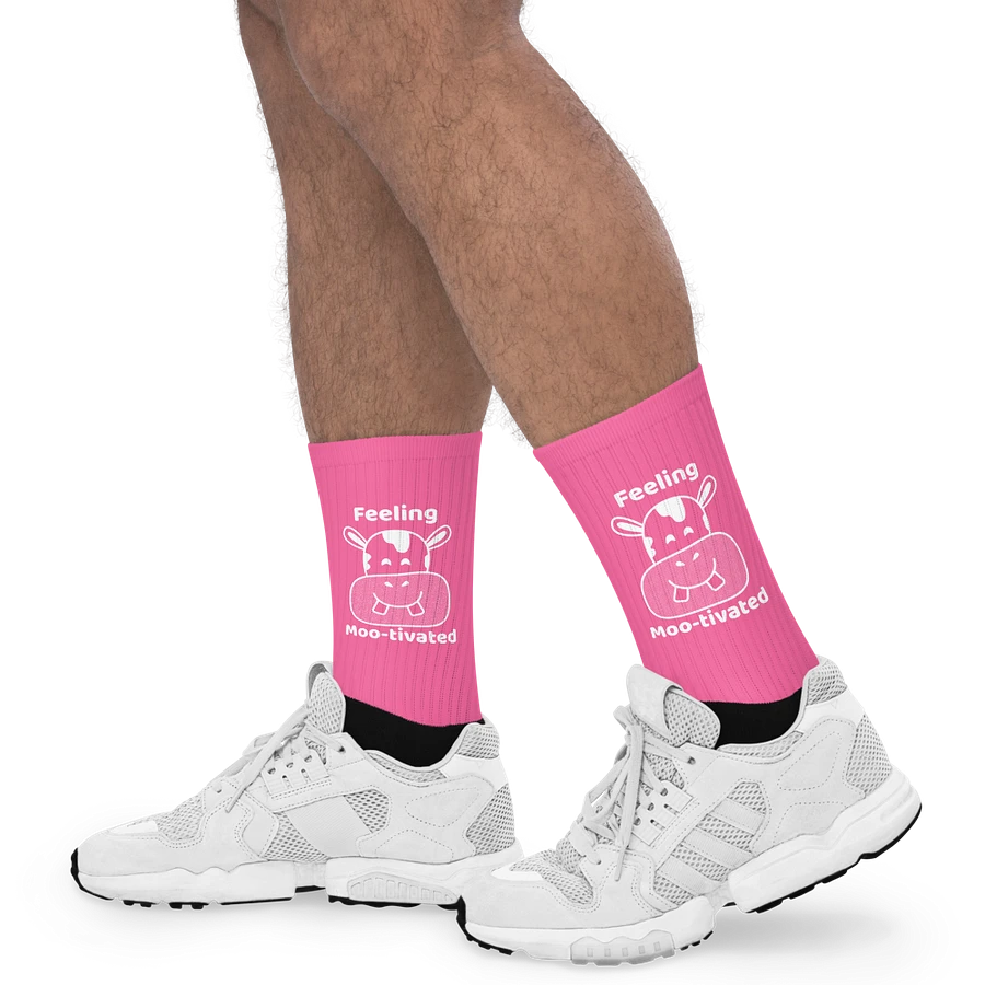 Feeling Mootivated Pink Cow Socks product image (19)