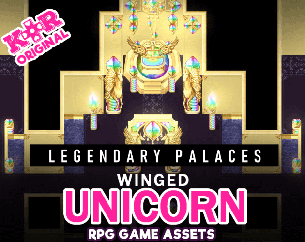 KR Legendary Palaces ~ Winged Unicorn Tileset for RPGs product image (1)