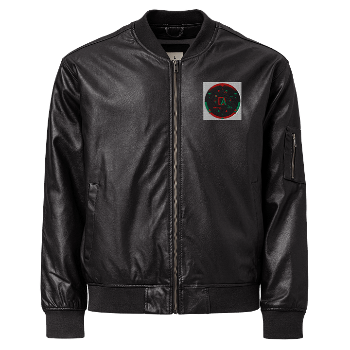 Da Culture' Experience Love Threadfast Apparel Faux Leather Bomber Jacket By Chilly Palmer product image (1)