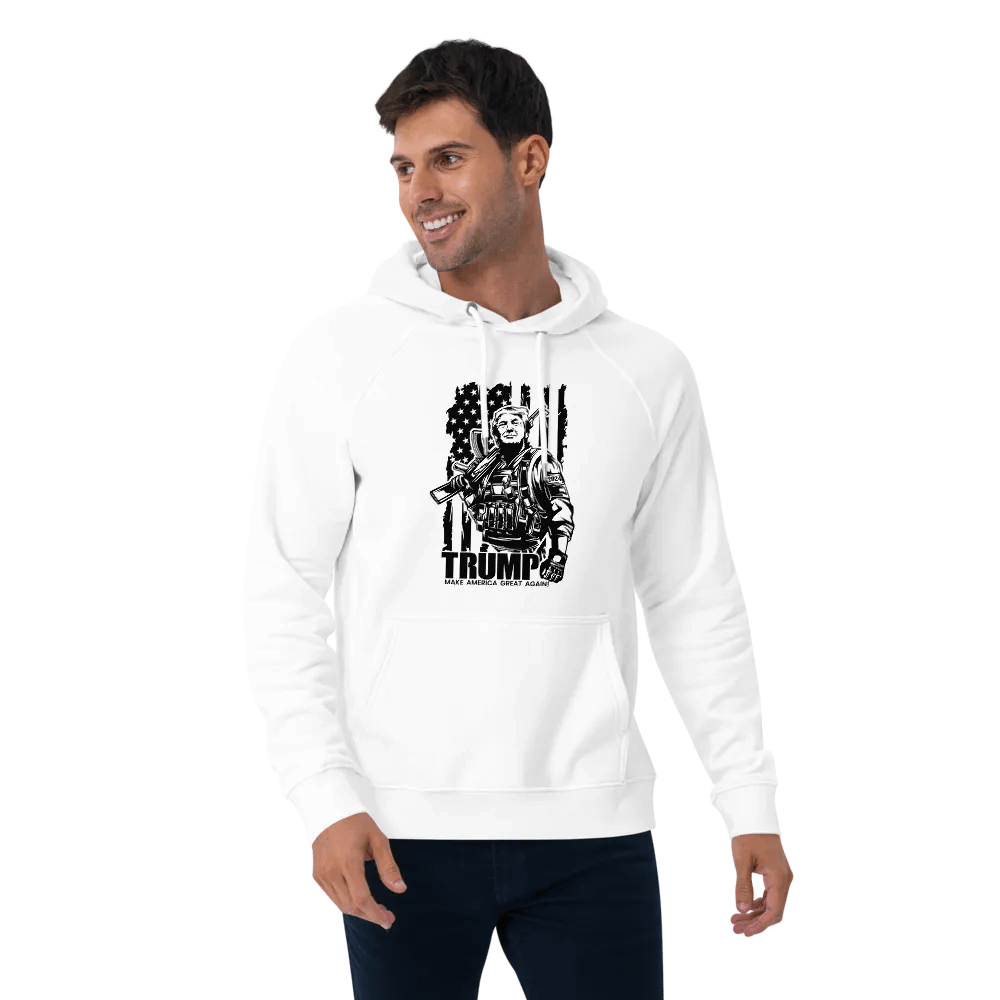 Trump AK47 - Unisex Eco Raglan Hoodie product image (11)