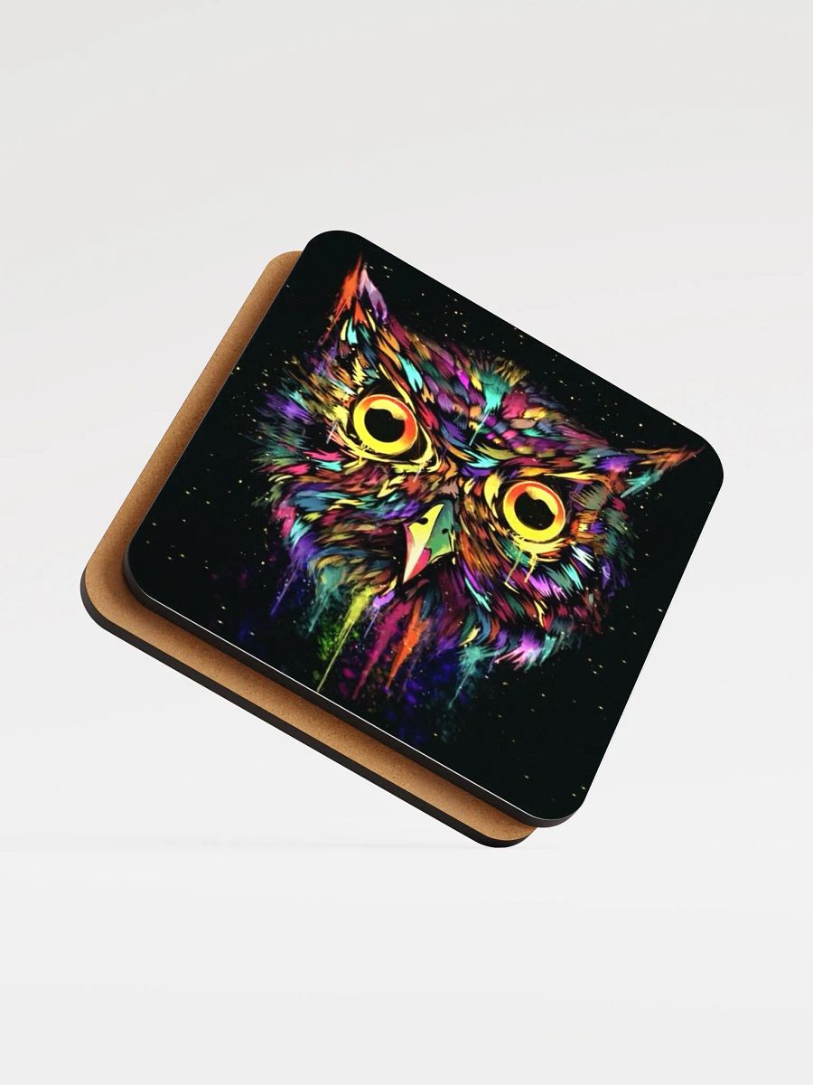 Drippy Owl Coaster (Black) product image (1)