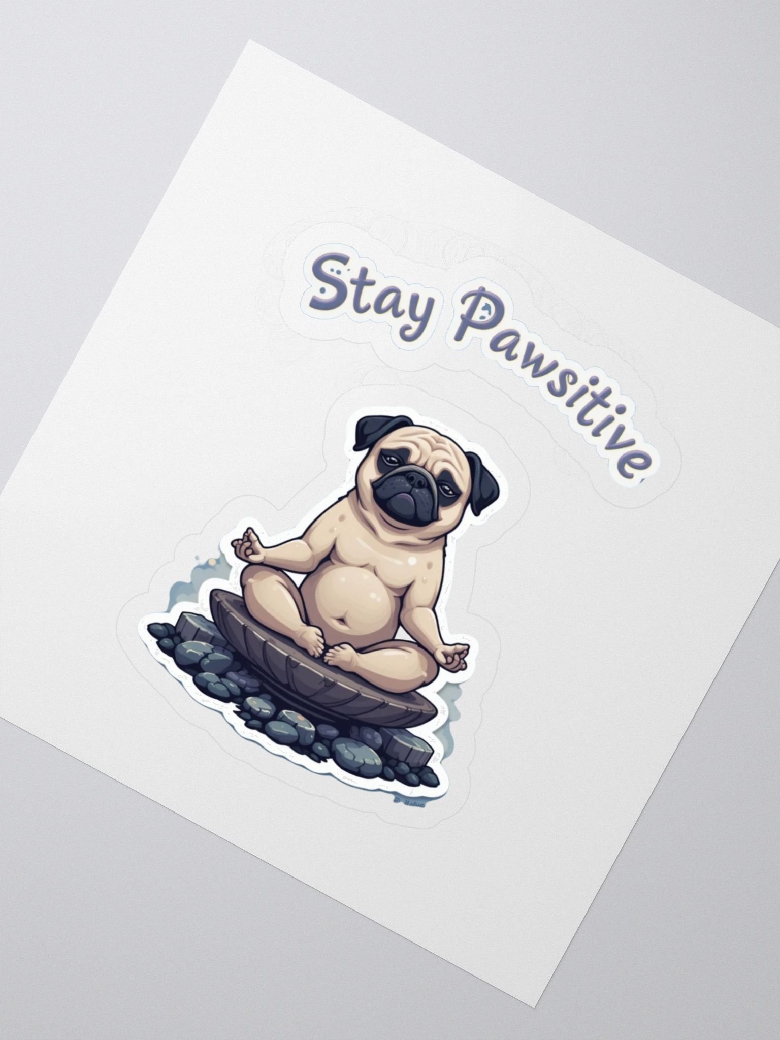 Pawsitive Pug Meditation Stickers product image (2)