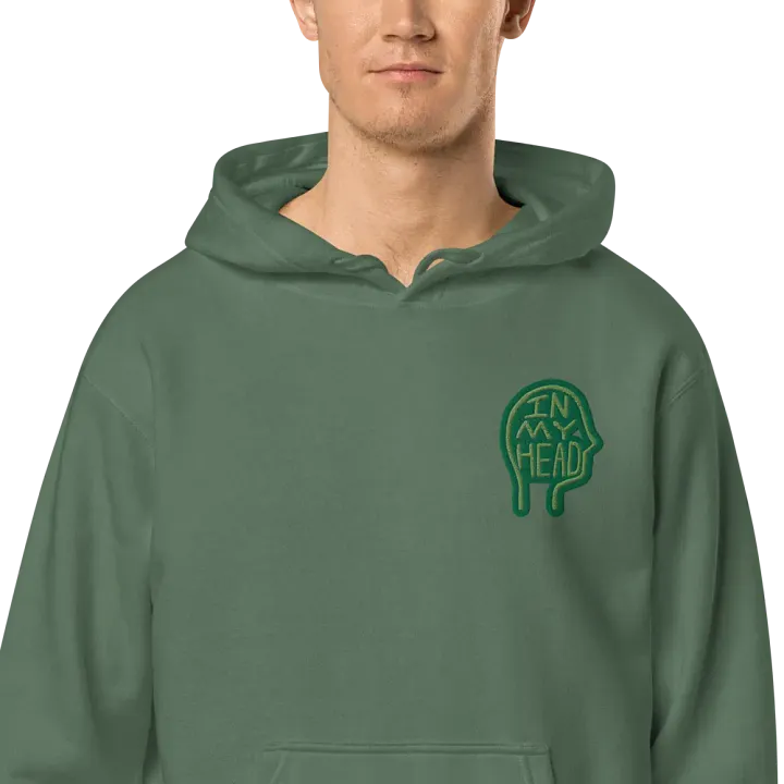 In My Head (L.C. moss) embroidered pigment hoodie product image (12)