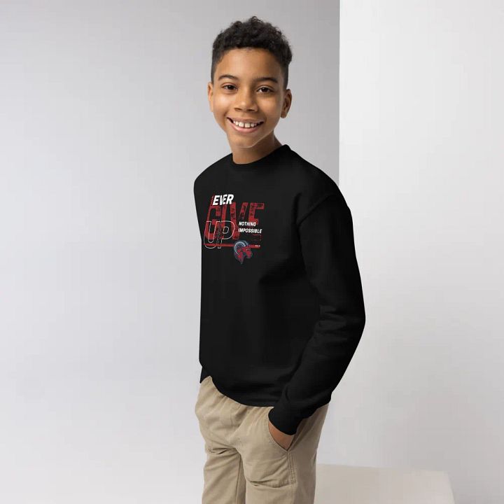 Rochester Ragin Rams Never Give Up Crew Sweater product image (2)