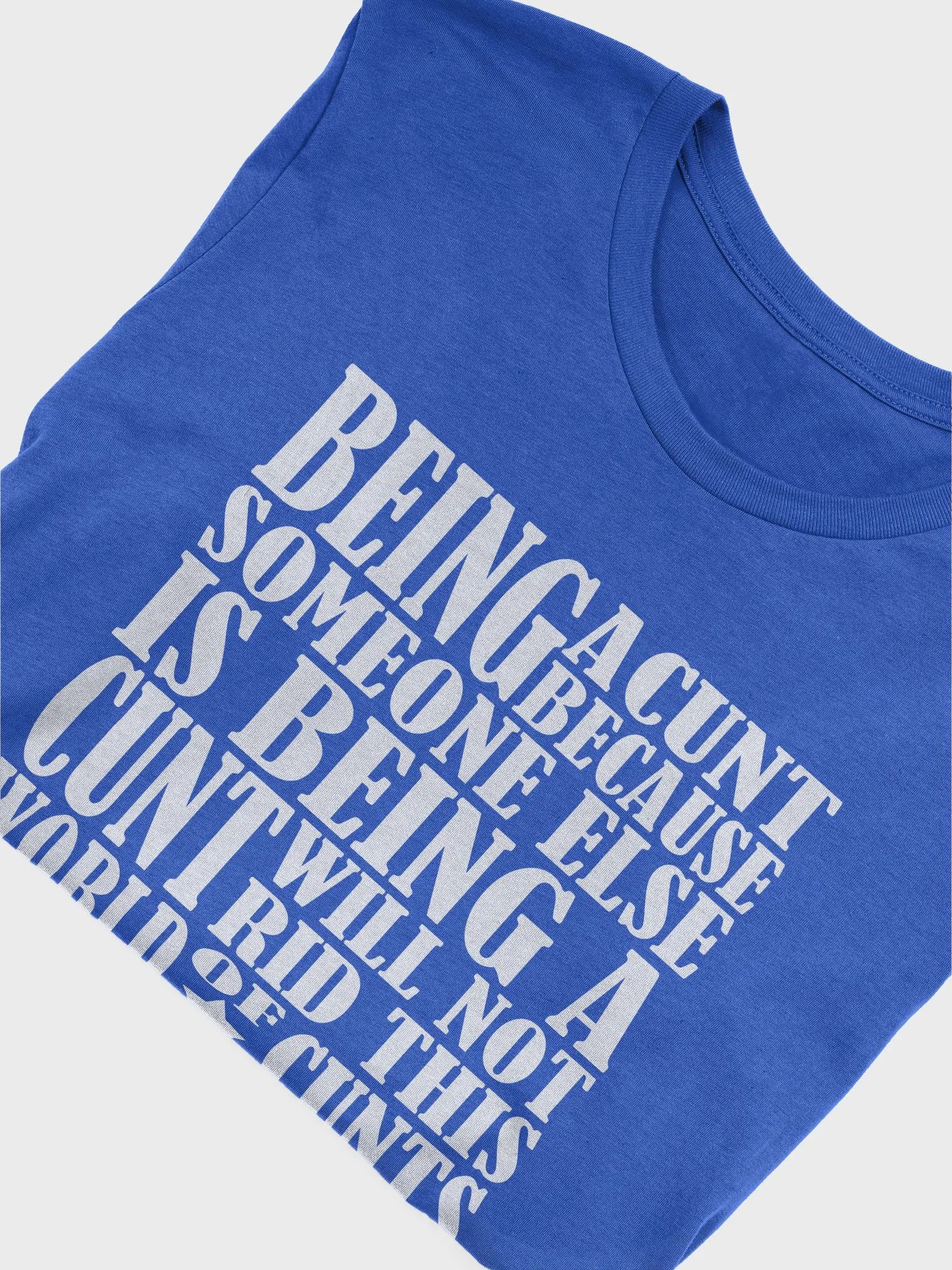 Stop Being A Cunt - White Lettering - Bella+Canvas Supersoft T-Shirt product image (1)