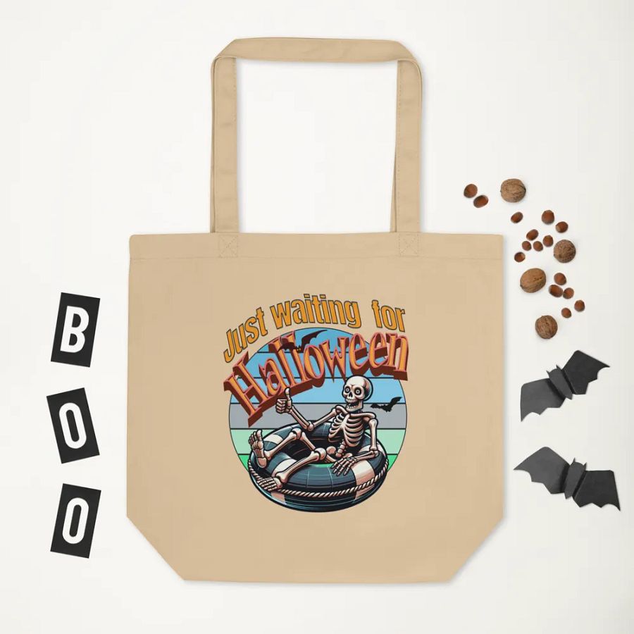 Just Waiting For Halloween Skeleton Tote product image (6)