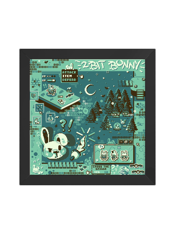 framed 2bit bunny print product image (5)