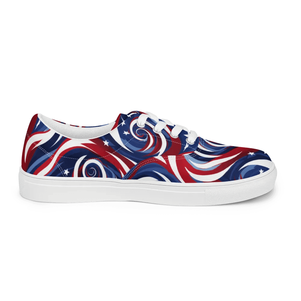 Patriotic Wave Men's Canvas Shoes product image (8)