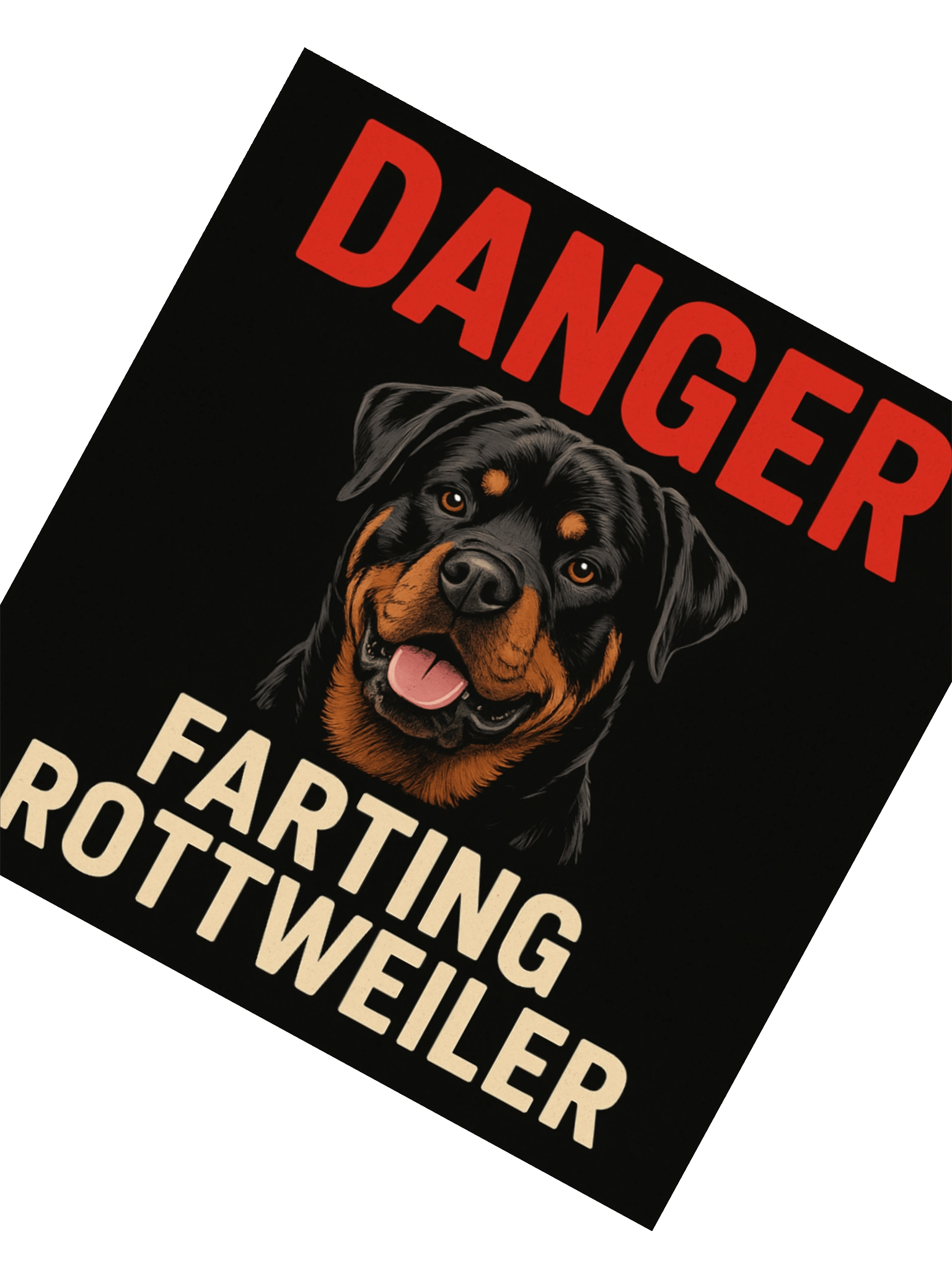 Danger: Farting Rottweiler Sticker product image (4)