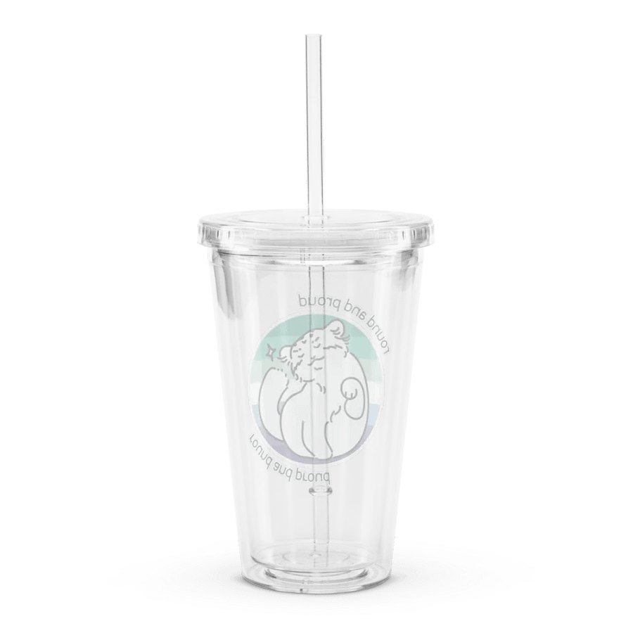 Round and Proud Manul Gay MLM Version - Transparent Cup & Straw product image (2)