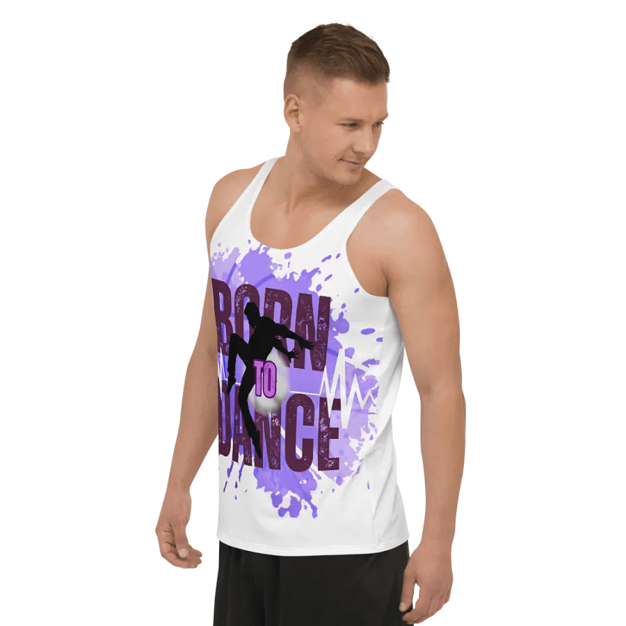 Born to Dance His Silhouette Energetic Vibes Full Print Tank product image (9)
