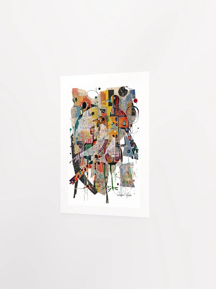'Gathering' by Edward Martin: Mixed Media Collage : Vibrant Matte Paper Poster product image (3)