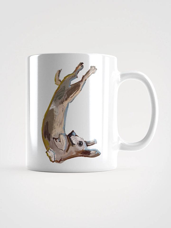 Orejas being cute painting, White Glossy Mug product image (1)