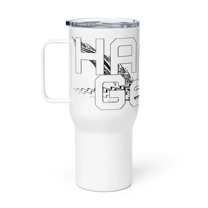 White HApex Gear Black Logo Travel Mug with a Handle product image (1)